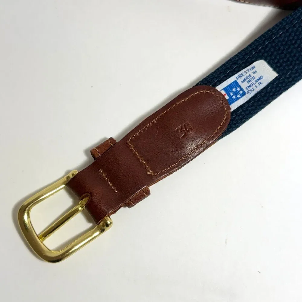 Vintage Preston Made in New England Nautical Signal Flags Ribbon Belt Size 34